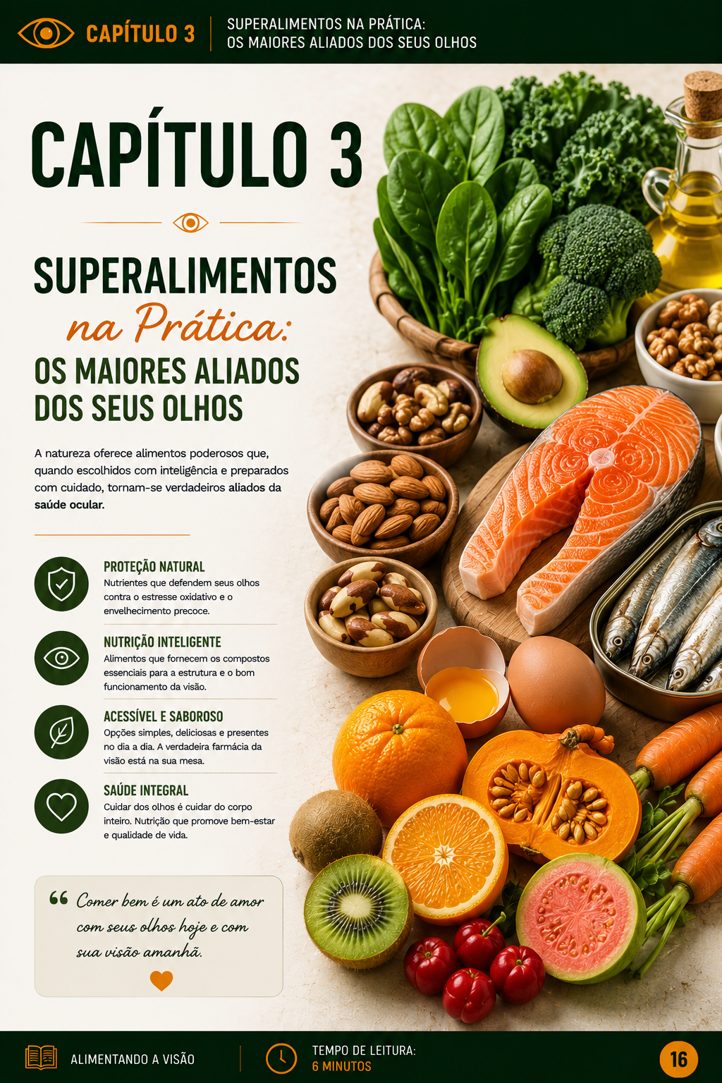 Página do ebook sobre alimentos